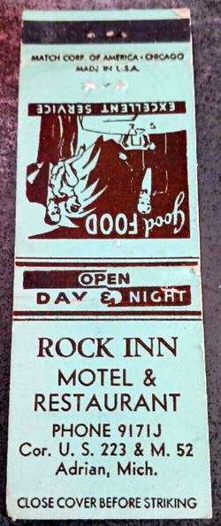 Rock Inn Motel & Restaurant - Matchbook (newer photo)